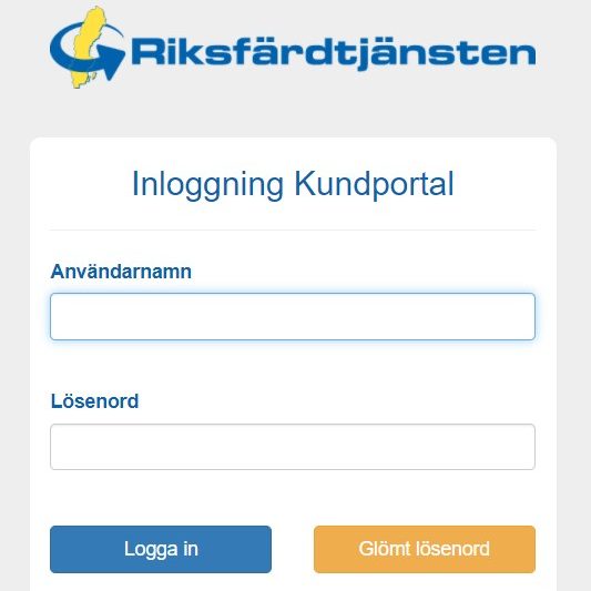 Inloggningssidan Inloggningssidan